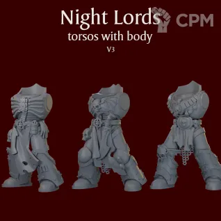 Описание картинки Night Lords bodies V3 от ForgeNight по цене 600руб | Свободный Рынок Миниатюр - СРМ