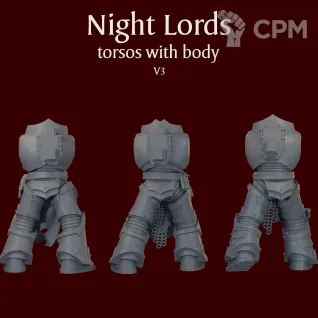 Описание картинки Night Lords bodies V3 от ForgeNight по цене 600руб | Свободный Рынок Миниатюр - СРМ