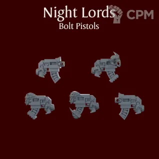 Описание картинки Night Lords Bolt Pistols от ForgeNight по цене 150руб | Свободный Рынок Миниатюр - СРМ