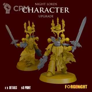 Описание картинки Night Lords Character/Sorcerer upgrade от ForgeNight по цене 400руб | Свободный Рынок Миниатюр - СРМ