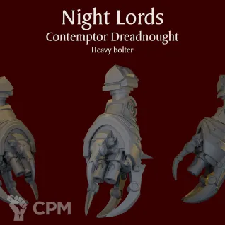 Описание картинки Night Lords Contemptor Dreadnought Bolter kit от ForgeNight по цене 350руб | Свободный Рынок Миниатюр - СРМ