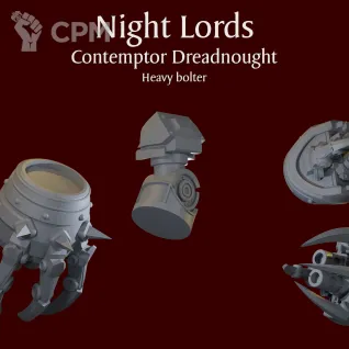 Описание картинки Night Lords Contemptor Dreadnought Bolter kit от ForgeNight по цене 350руб | Свободный Рынок Миниатюр - СРМ