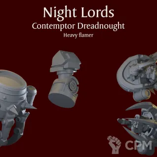 Описание картинки Night Lords Contemptor Dreadnought Flamer kit от ForgeNight по цене 350руб | Свободный Рынок Миниатюр - СРМ