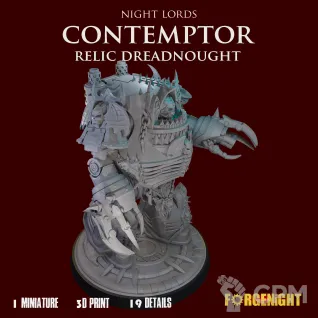 Описание картинки Night Lords Contemptor Relic Dreadnought V1 от ForgeNight по цене 1 300руб | Свободный Рынок Миниатюр - СРМ