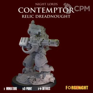 Описание картинки Night Lords Contemptor Relic Dreadnought V2 от ForgeNight по цене 1 350руб | Свободный Рынок Миниатюр - СРМ