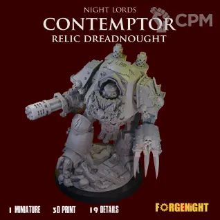Описание картинки Night Lords Contemptor Relic Dreadnought V2 от ForgeNight по цене 1 350руб | Свободный Рынок Миниатюр - СРМ
