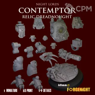 Описание картинки Night Lords Contemptor Relic Dreadnought V2 от ForgeNight по цене 1 350руб | Свободный Рынок Миниатюр - СРМ
