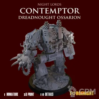 Описание картинки Night Lords Contemptor Relic Dreadnought V3 Ossarion от ForgeNight по цене 1 350руб | Свободный Рынок Миниатюр - СРМ
