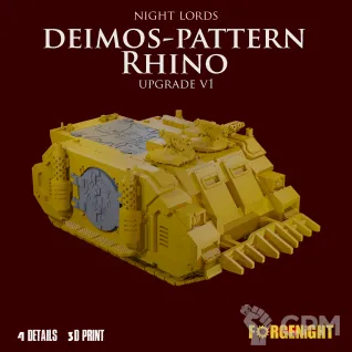 Описание картинки Night Lords Deimos Pattern Rhino upgrade V1 от ForgeNight по цене 250руб | Свободный Рынок Миниатюр - СРМ