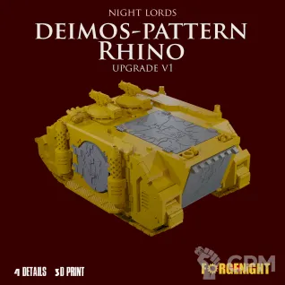Описание картинки Night Lords Deimos Pattern Rhino upgrade V1 от ForgeNight по цене 250руб | Свободный Рынок Миниатюр - СРМ