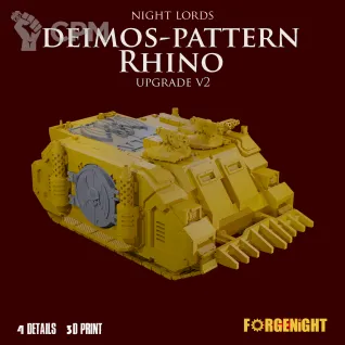 Описание картинки Night Lords Deimos Pattern Rhino upgrade V2 от ForgeNight по цене 250руб | Свободный Рынок Миниатюр - СРМ