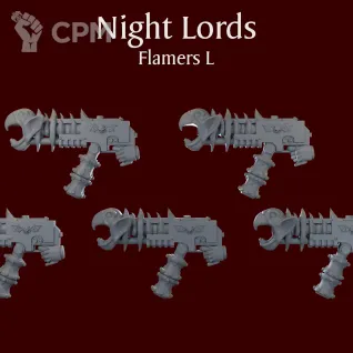 Описание картинки Night Lords flamers left hand от ForgeNight по цене 200руб | Свободный Рынок Миниатюр - СРМ