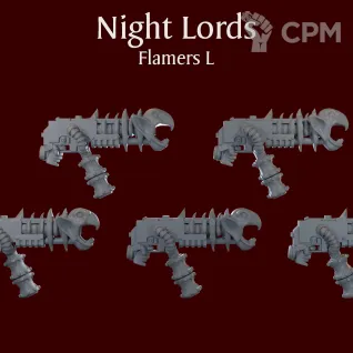 Описание картинки Night Lords flamers left hand от ForgeNight по цене 200руб | Свободный Рынок Миниатюр - СРМ