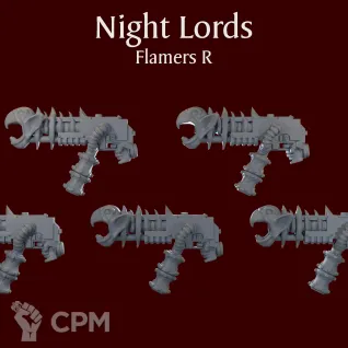 Описание картинки Night Lords flamers right hand от ForgeNight по цене 200руб | Свободный Рынок Миниатюр - СРМ