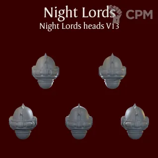 Описание картинки Night Lords heads V13 от ForgeNight по цене 200руб | Свободный Рынок Миниатюр - СРМ