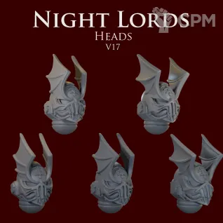 Описание картинки Night Lords Heads V17 от ForgeNight по цене 200руб | Свободный Рынок Миниатюр - СРМ