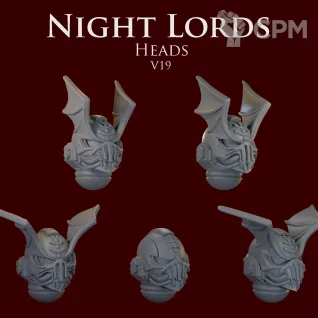 Описание картинки Night Lords Heads V19 от ForgeNight по цене 200руб | Свободный Рынок Миниатюр - СРМ