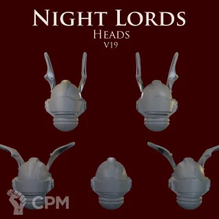 Описание картинки Night Lords Heads V19 от ForgeNight по цене 200руб | Свободный Рынок Миниатюр - СРМ