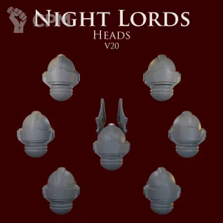 Описание картинки Night Lords Heads V20 от ForgeNight по цене 225руб | Свободный Рынок Миниатюр - СРМ