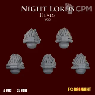 Описание картинки Night Lords Heads V22 от ForgeNight по цене 200руб | Свободный Рынок Миниатюр - СРМ
