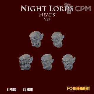 Описание картинки Night Lords Heads V23 от ForgeNight по цене 250руб | Свободный Рынок Миниатюр - СРМ