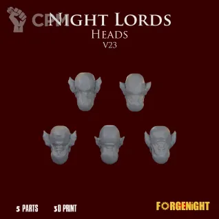 Описание картинки Night Lords Heads V23 от ForgeNight по цене 250руб | Свободный Рынок Миниатюр - СРМ