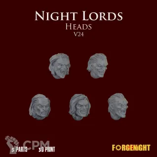Описание картинки Night Lords Heads V24 от ForgeNight по цене 200руб | Свободный Рынок Миниатюр - СРМ