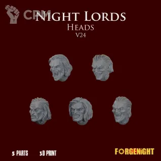 Описание картинки Night Lords Heads V24 от ForgeNight по цене 200руб | Свободный Рынок Миниатюр - СРМ