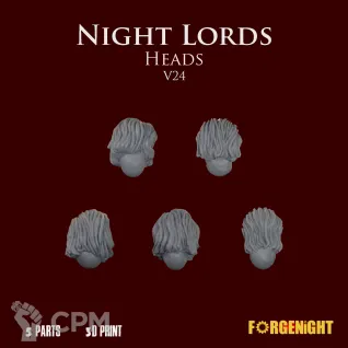 Описание картинки Night Lords Heads V24 от ForgeNight по цене 200руб | Свободный Рынок Миниатюр - СРМ