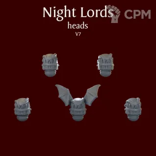 Описание картинки Night Lords heads V7 havocs от ForgeNight по цене 200руб | Свободный Рынок Миниатюр - СРМ