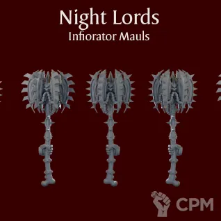 Описание картинки Night Lords Infiorator Mauls kit от ForgeNight по цене 250руб | Свободный Рынок Миниатюр - СРМ