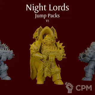 Описание картинки Night Lords Jump Packs V1 от ForgeNight по цене 275руб | Свободный Рынок Миниатюр - СРМ