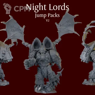 Описание картинки Night Lords Jump Packs V2 от ForgeNight по цене 275руб | Свободный Рынок Миниатюр - СРМ