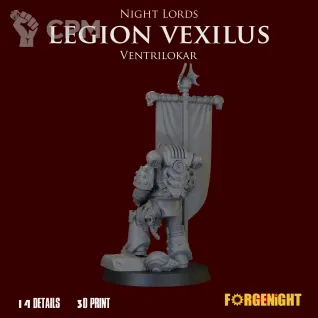 Описание картинки Night Lords Legion Vexilus/Ventrilokar от ForgeNight по цене 500руб | Свободный Рынок Миниатюр - СРМ