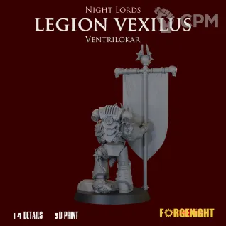Описание картинки Night Lords Legion Vexilus/Ventrilokar от ForgeNight по цене 500руб | Свободный Рынок Миниатюр - СРМ