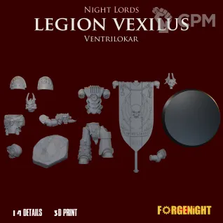 Описание картинки Night Lords Legion Vexilus/Ventrilokar от ForgeNight по цене 500руб | Свободный Рынок Миниатюр - СРМ