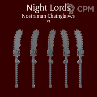 Описание картинки Night Lords Nostraman Chainglaives V1 от ForgeNight по цене 250руб | Свободный Рынок Миниатюр - СРМ