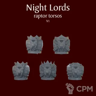 Описание картинки Night Lords raptor torsos V1 от ForgeNight по цене 200руб | Свободный Рынок Миниатюр - СРМ