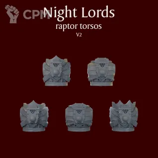 Описание картинки Night Lords raptor torsos V2 от ForgeNight по цене 200руб | Свободный Рынок Миниатюр - СРМ