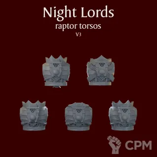 Описание картинки Night Lords raptor torsos V3 от ForgeNight по цене 200руб | Свободный Рынок Миниатюр - СРМ
