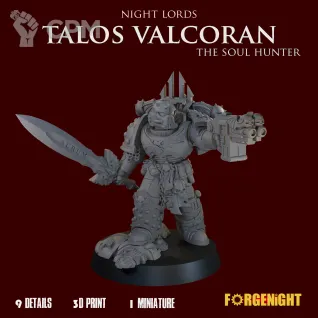 Описание картинки Night Lords Talos Valcoran The Soul Hunter от ForgeNight по цене 550руб | Свободный Рынок Миниатюр - СРМ