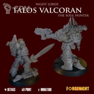 Описание картинки Night Lords Talos Valcoran The Soul Hunter от ForgeNight по цене 550руб | Свободный Рынок Миниатюр - СРМ