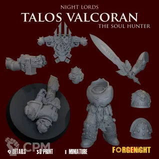 Описание картинки Night Lords Talos Valcoran The Soul Hunter от ForgeNight по цене 550руб | Свободный Рынок Миниатюр - СРМ