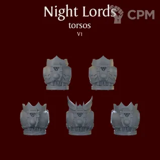 Описание картинки Night Lords troops torsos V1 от ForgeNight по цене 200руб | Свободный Рынок Миниатюр - СРМ