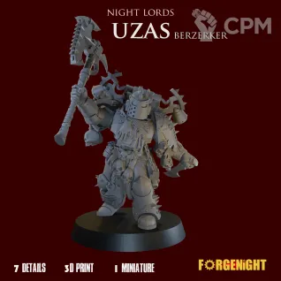 Описание картинки Night Lords Uzas Berzerker от ForgeNight по цене 550руб | Свободный Рынок Миниатюр - СРМ