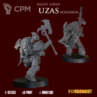 Описание картинки Night Lords Uzas Berzerker от ForgeNight по цене 550руб | Свободный Рынок Миниатюр - СРМ