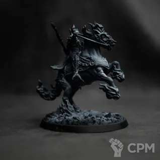 Описание картинки Адский всадник (Нарзугон) верхом на Кошмаре от Dark Craft Hobby по цене 581руб | Свободный Рынок Миниатюр - СРМ