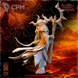 Описание картинки Nihilgaard, the Dark Sorcerer от Naggaroth Night по цене 400руб | Свободный Рынок Миниатюр - СРМ