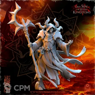 Описание картинки Nihilgaard, the Dark Sorcerer от Naggaroth Night по цене 400руб | Свободный Рынок Миниатюр - СРМ