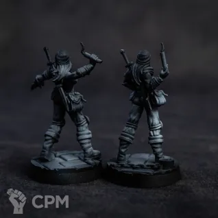 Описание картинки Близняшки-разбойницы от Dark Craft Hobby по цене 516руб | Свободный Рынок Миниатюр - СРМ